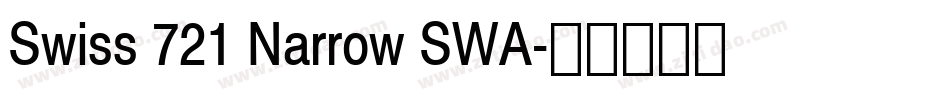 Swiss 721 Narrow SWA字体转换